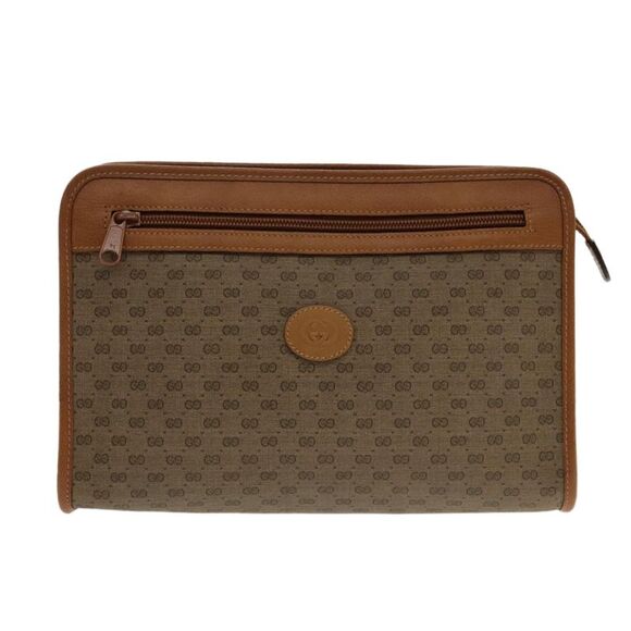 Gucci Beige Canvas Clutch Bag (Pre-Owned) - Picture 1 of 16